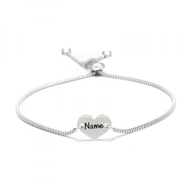 Heart Charm Bracelet For Girls Mom Sister Adjustable Wrist Jewelry