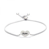 Heart Charm Bracelet For Girls Mom Sister Adjustable Wrist Jewelry