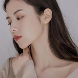 925 Silver Style Star Zircon Stud Earrings Women Dating Jewelry