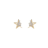 925 Silver Style Star Zircon Stud Earrings Women Dating Jewelry