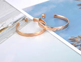 Rose Plated Round Stud Earrings for Women