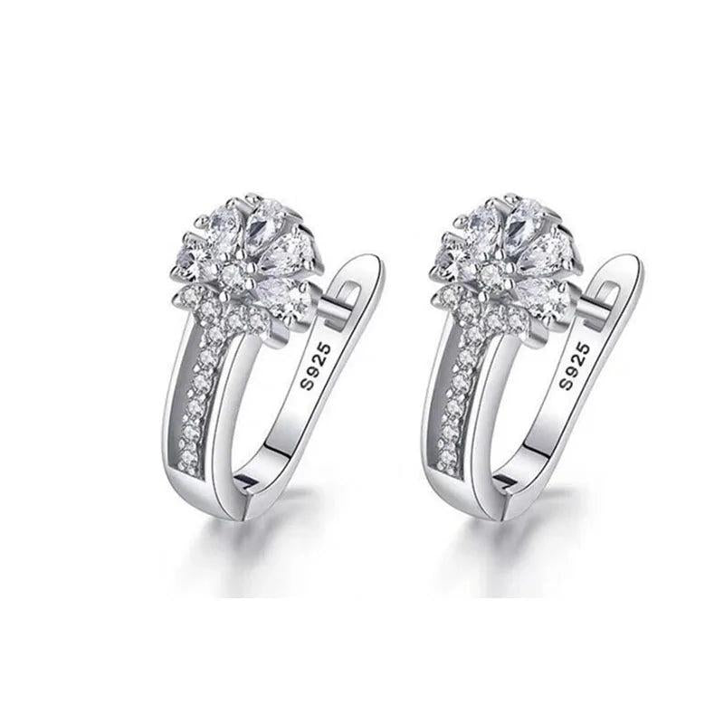 Zircon Earrings - Stylish Silver Jewelry