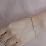 925 Silver French Malt Tassel Bracelet Women Zircon Jewelry Gift