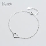 925 Sterling Silver Heart Bracelet Romantic Lovely Anti-allergy Gift