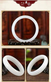 Natural Jade Bangle Bracelet Lucky Amulet Charm Hand-Carved