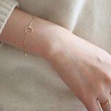 925 Silver Geometric Crystal Flower Bracelet Party Jewelry