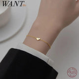 925 Silver Love Heart Charm Bracelet for Women Party Gift