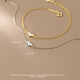 925 Silver Love Heart Charm Bracelet for Women Party Gift