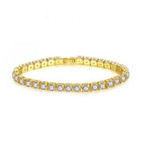 925 Sterling Silver 4mm Tennis Bracelet Bangle for Women Wedding Jewelry
