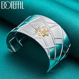 925 Silver Spider 40mm Bangle Bracelet Wedding Engagement Charm Party Jewelry