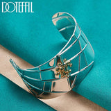 925 Silver Spider 40mm Bangle Bracelet Wedding Engagement Charm Party Jewelry