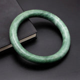 Hand Carved Round Jade Bracelet Light Green
