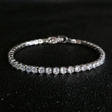 4mm CZ Tennis Bracelet Bangle for Women Wedding Party