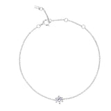 925 Silver 4.5MM Zircon CZ Chain Bracelet Bangle for Women
