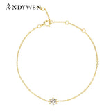 925 Silver 4.5MM Zircon CZ Chain Bracelet Bangle for Women