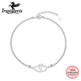 TrustDavis 925 Sterling Silver Heart Love Bracelet For Women Wedding Party