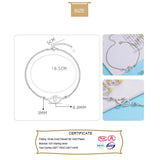TrustDavis 925 Sterling Silver Heart Love Bracelet For Women Wedding Party
