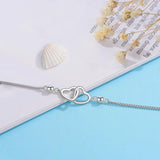 TrustDavis 925 Sterling Silver Heart Love Bracelet For Women Wedding Party