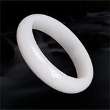 Hand-Carved Natural Jade Bangle Bracelet Charm