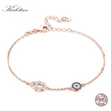 Kaletine 925 Silver Bracelet Good Luck Evil Eye Charm Jewelry