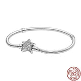 925 Sterling Silver Women's Bracelets for Charm Beads DIY Jewelry