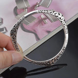 Arrival Sterling Tibetan Silver Bracelets Women Cuff Bangle S925 Stamp Jewelry
