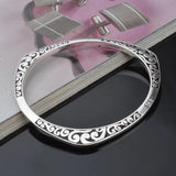 Arrival Sterling Tibetan Silver Bracelets Women Cuff Bangle S925 Stamp Jewelry