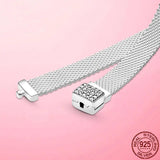 925 Silver & Rose CZ Reflection Bracelet for Women