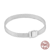 925 Silver & Rose CZ Reflection Bracelet for Women