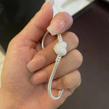 925 Sterling Silver Snake Chain Bracelet Charm Pandora for Women