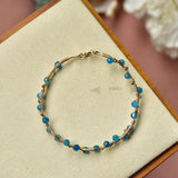 14KGF Natural Stone Wrap Bracelet Bangle Charm Bracelet Women Gift