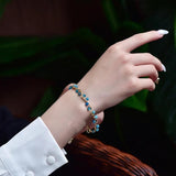 14KGF Natural Stone Wrap Bracelet Bangle Charm Bracelet Women Gift