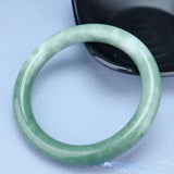 Natural Green Jade Bangle Bracelet Hand-Carved Charm Jewelry Amulet
