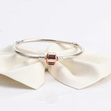 925 Silver Bracelet with Rose Charms for Women
