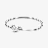 925 Silver Bracelet Family Tree Heart Moments Pave Link DIY Bangle