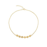 925 Sterling Silver 6 Discs Short Wild Bracelet For Women