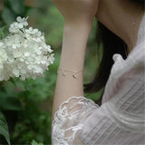 925 Silver Three Butterflies Zircon Bracelet Plated 14k