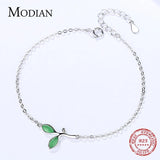 925 Sterling Silver Peridot Bracelet Women Link Charm Bracelet