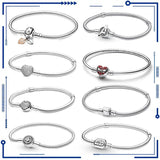 925 Silver Snake Chain Bracelet Fits Pandach Pendant Charm Bead