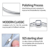 925 Silver Snake Chain Bracelet Fits Pandach Pendant Charm Bead