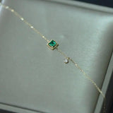 S925 Emerald Bracelet Rebornme Thin Women's Sugar Ins Niche