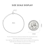 925 Silver Rice Grains Chain Bracelet Double Link Glossy Wrist