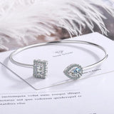 Zircon Filled Bridal Bangle Cuff, Elegant Jewelry