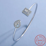 Zircon Filled Bridal Bangle Cuff, Elegant Jewelry