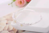 925 Sterling Silver Plum Flower Bracelet for Women