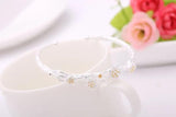 925 Sterling Silver Plum Flower Bracelet for Women
