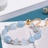 Aquamarine Bracelet for Women Adjustable Fine Jewelry