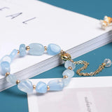 Aquamarine Bracelet for Women Adjustable Fine Jewelry