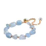 Aquamarine Bracelet for Women Adjustable Fine Jewelry