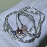 925 Silver Charm Bracelet Soft Snake Bone Bangle